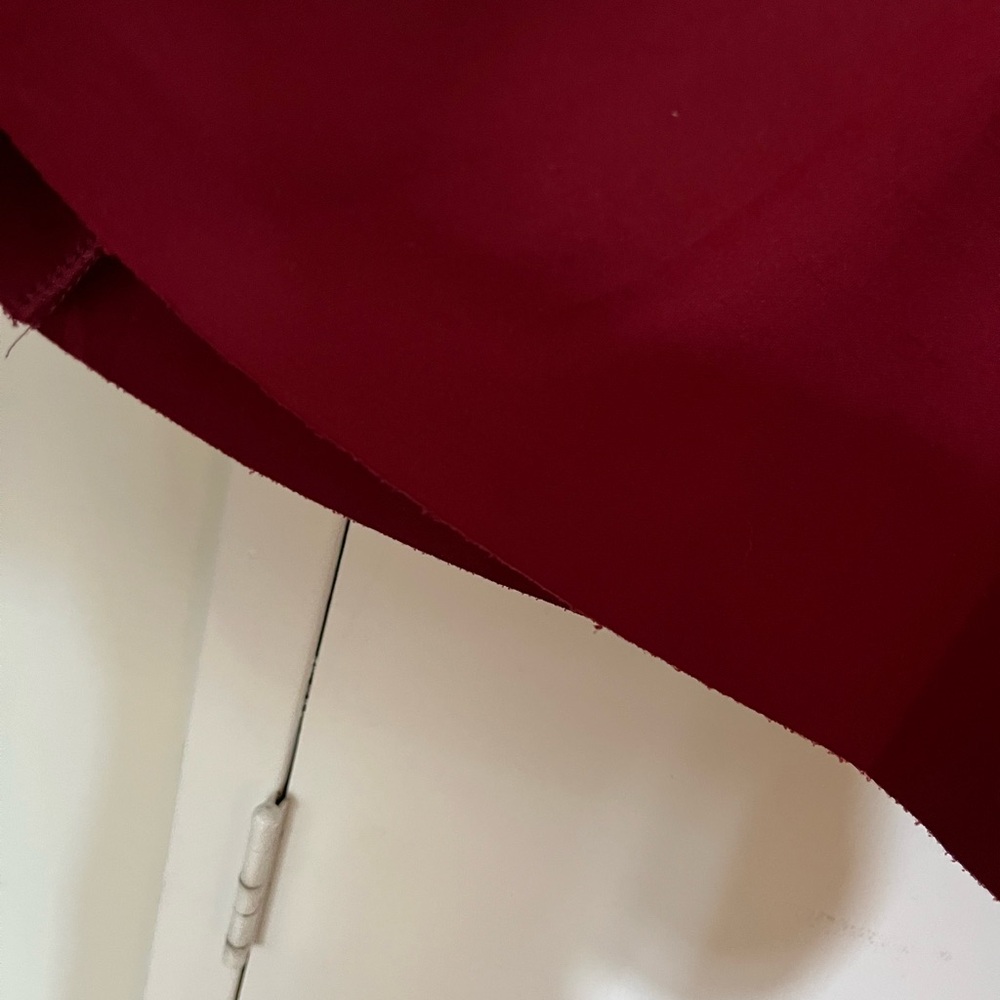 Women’s Burgundy Midi Skater Skirt - Picture 2 of 5